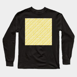 Herringbone 45 Yellow 2 Long Sleeve T-Shirt